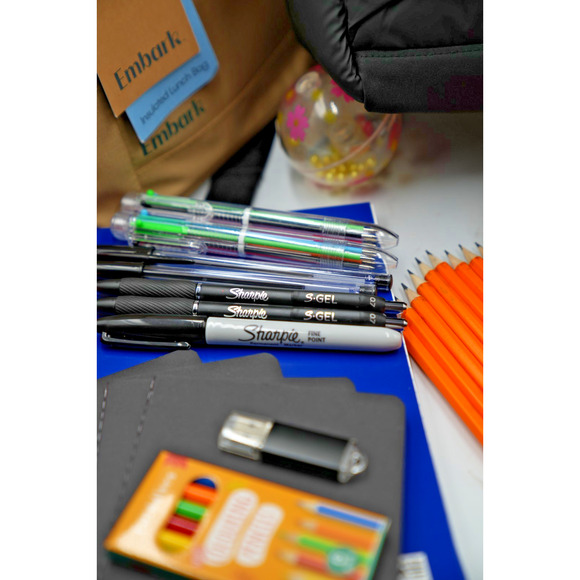 One Story Black Puffer Backpack Bundle -Tan Embark Lunchbox and 25+ School Items - Picture 11 of 16